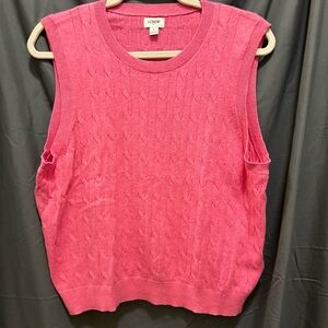 J.Crew Fuchsia Cable Knit Vest
